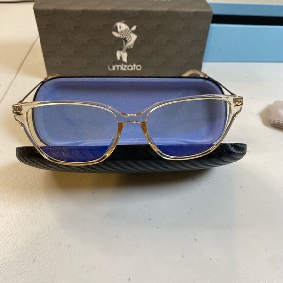 NIB Umizato Unisex EIKO Computer Blue Light Blocking Glasses Jasmine Crystal - Picture 3 of 13